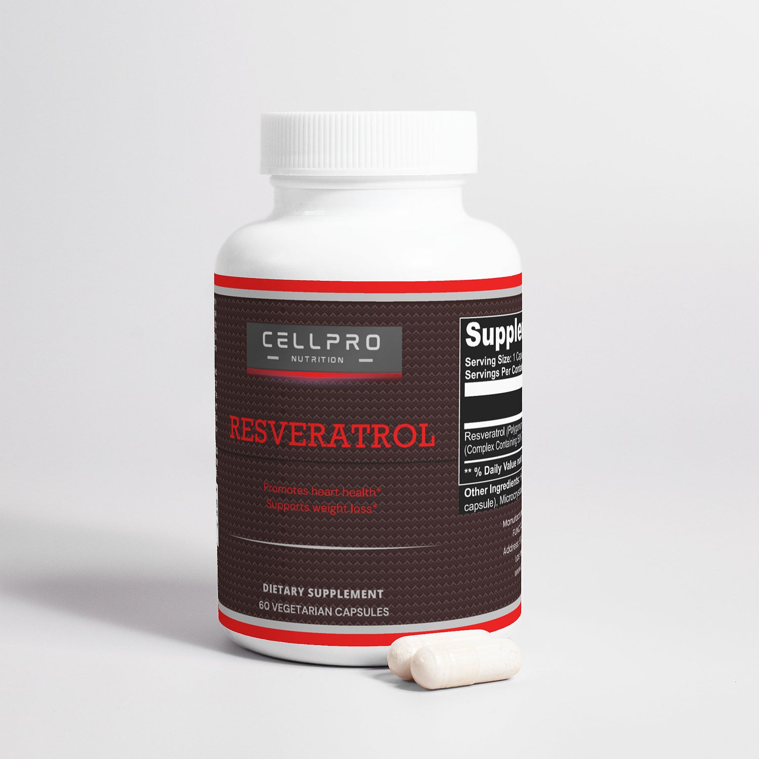 Resveratrol 50% 600mg - CELLPRO NUTRITION